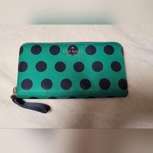 Kate Spade Polka-dot Accordion Zip Wallet